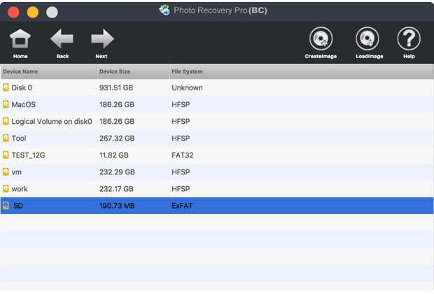 Disk list