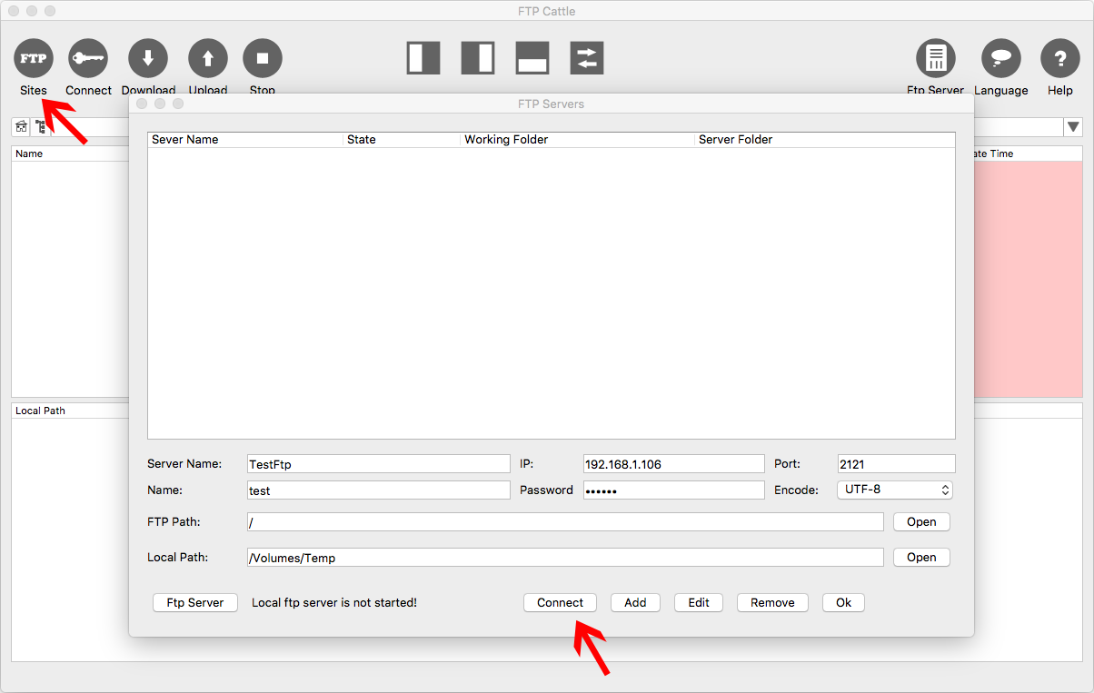 Configure the FTP server