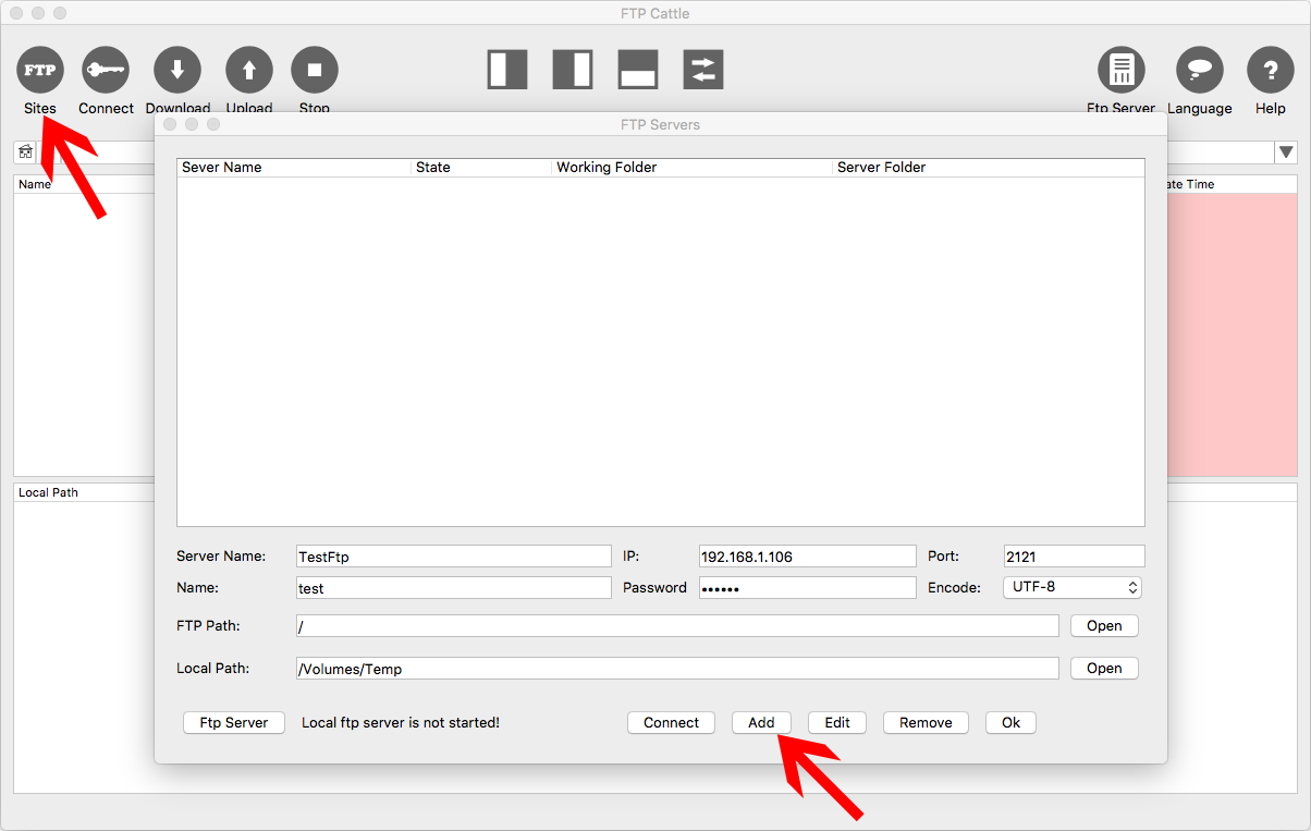 Configure the FTP server